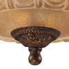 Elk Lighting Restoration 3-Light Semi Flush in Golden Bronze with Amber Glass 08101-AGB